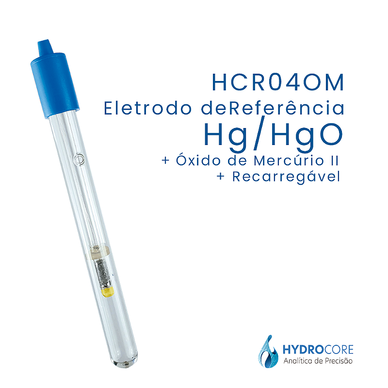 Eletrodo de Referência Hg/HgO Ø 12 × 105 mm
