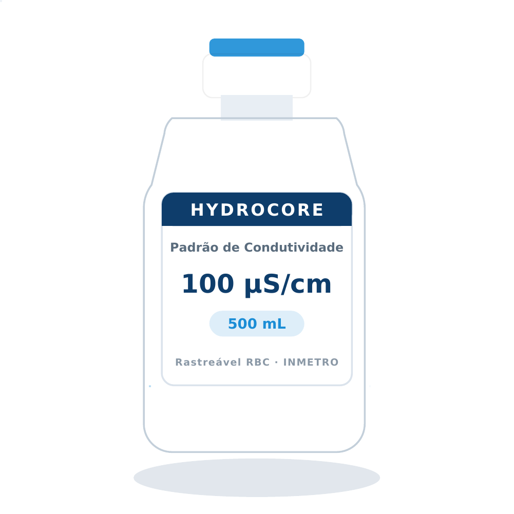 Solução Padrão de Condutividade 100 µS/cm a 25 ºC — 500 mL