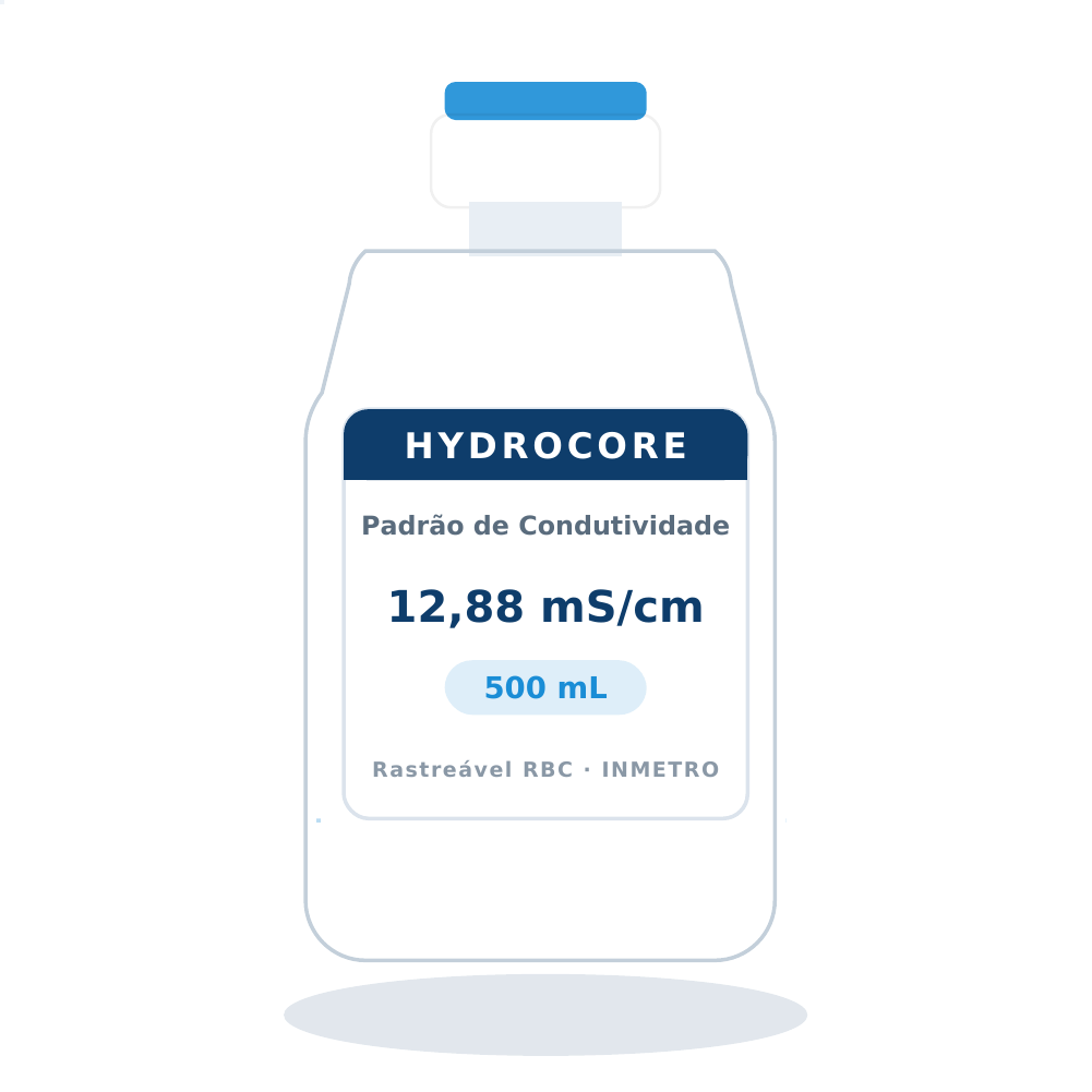 Solução Padrão de Condutividade 12,88 mS/cm a 25 ºC — 500 mL