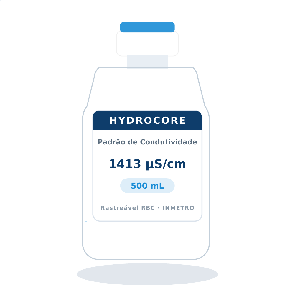 Solução Padrão de Condutividade 1413 µS/cm a 25 ºC — 500 mL