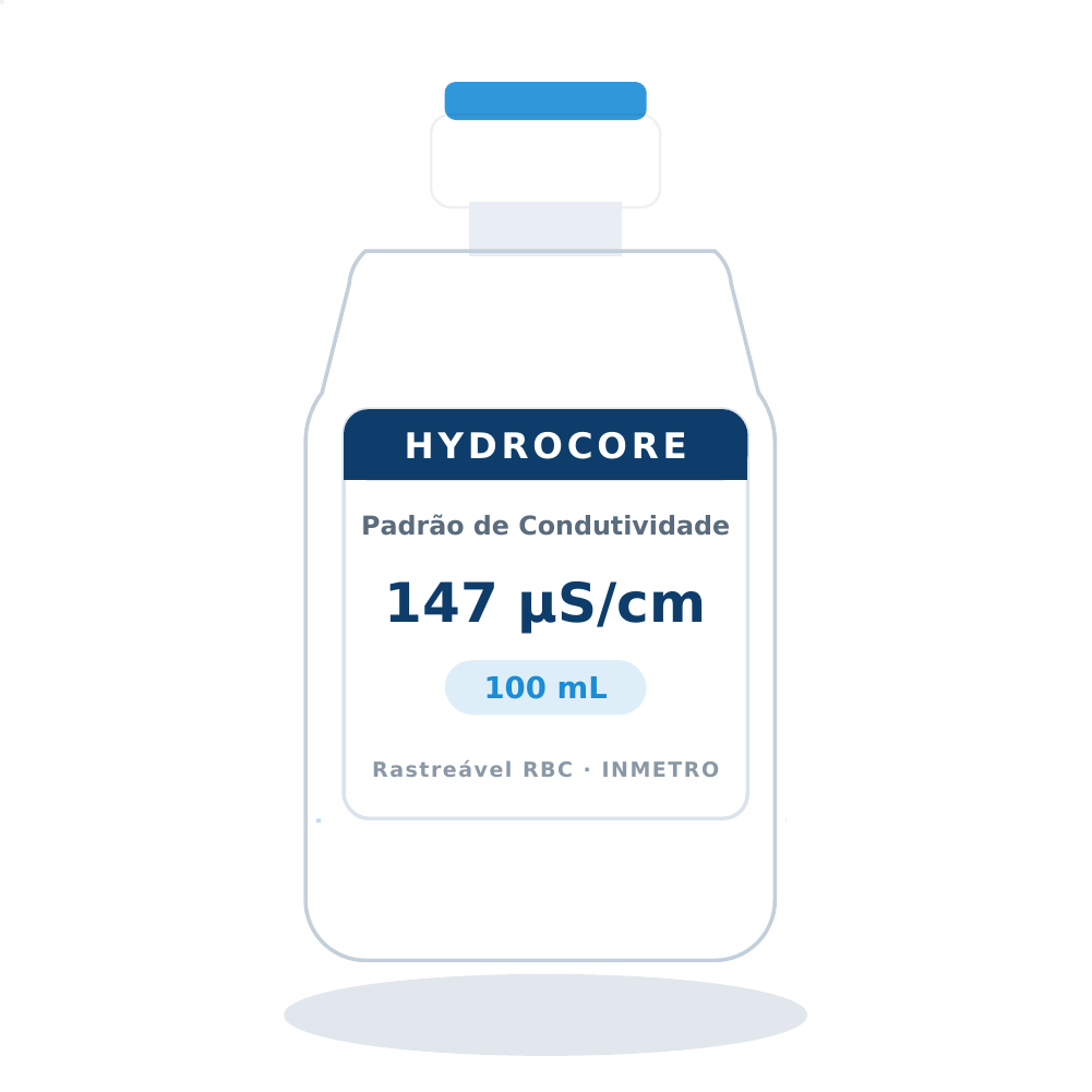 Solução Padrão de Condutividade 147 µS/cm a 25 ºC — 100 mL