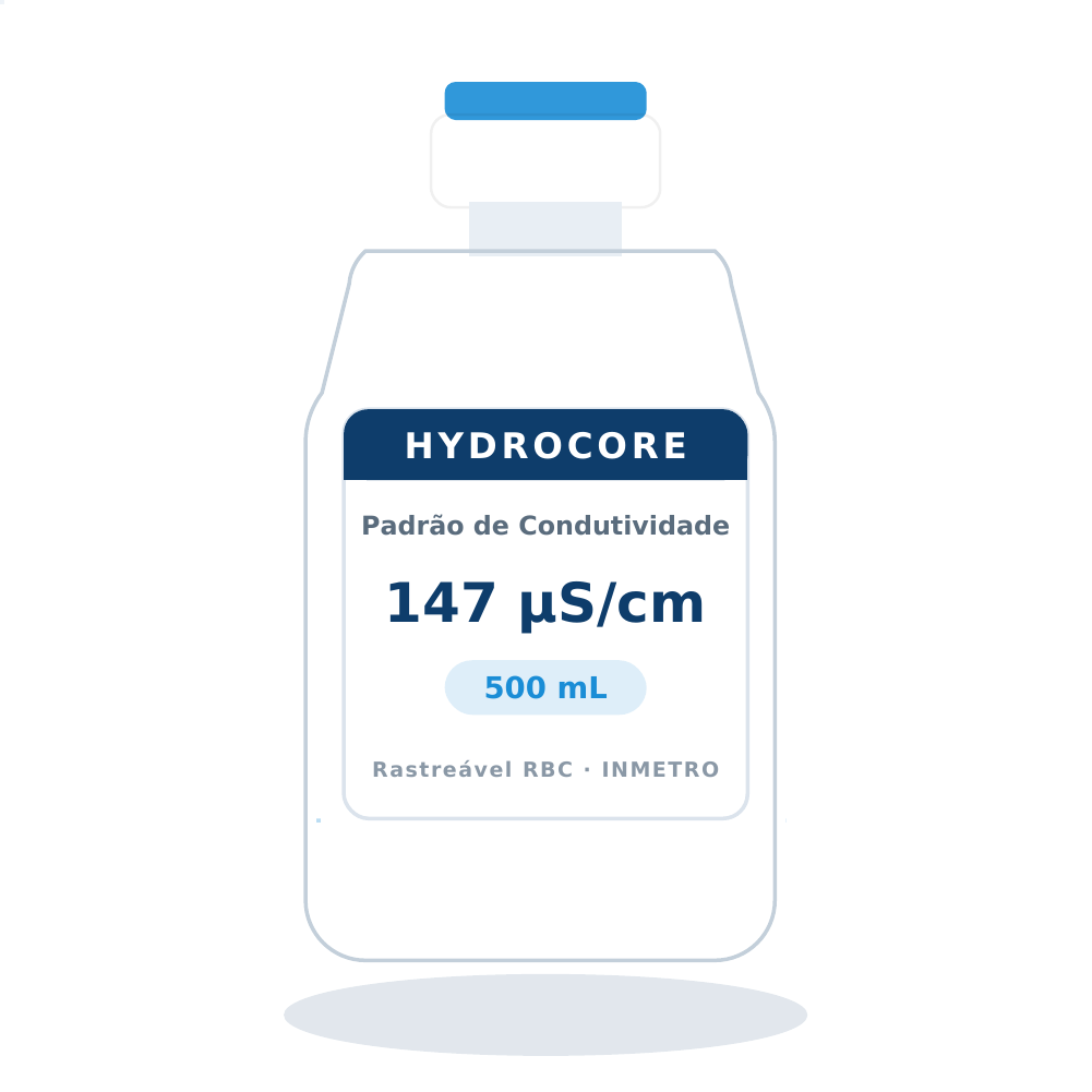 Solução Padrão de Condutividade 147 µS/cm a 25 ºC — 500 mL