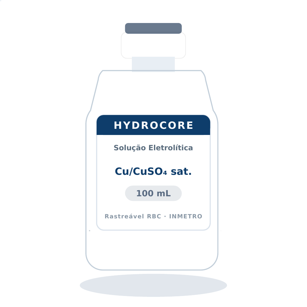Solução Eletrolítica Cu/CuSO₄ sat. — recarga do eletrodo Cu/CuSO₄ (HCR05SC) — 100 mL