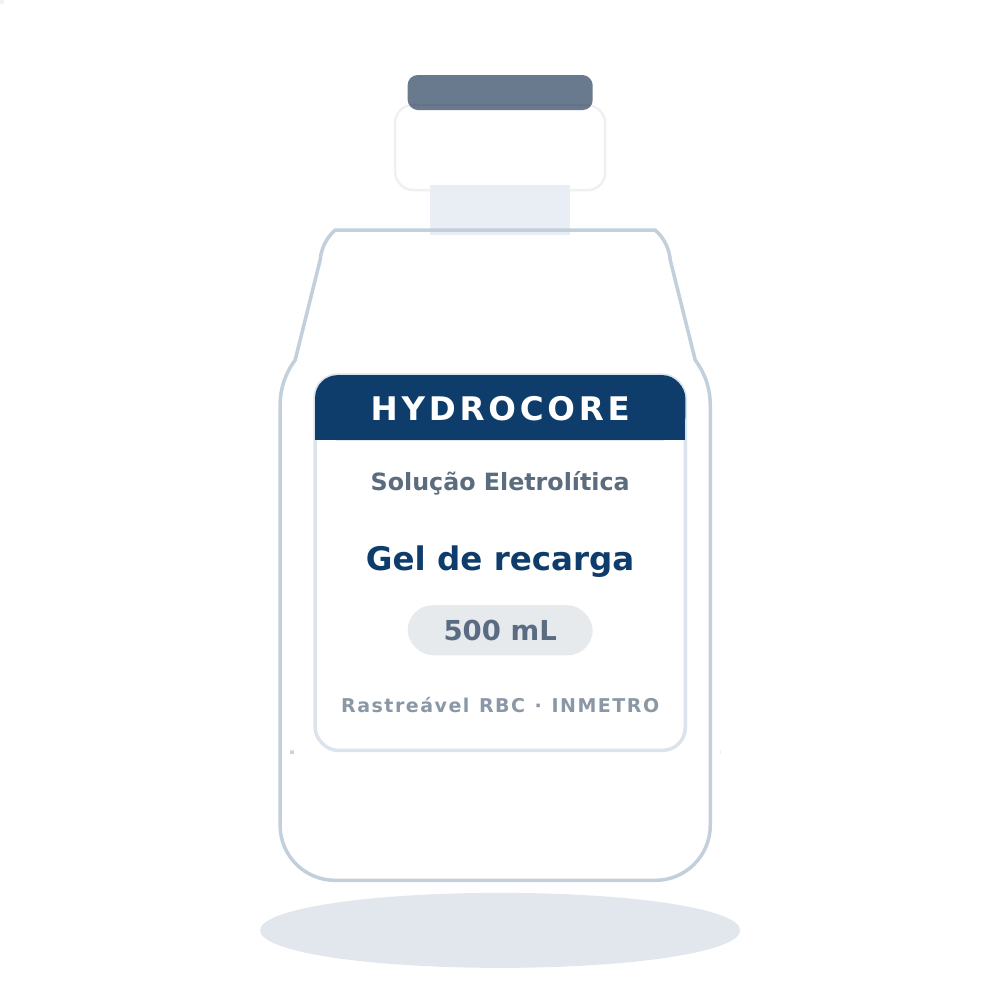 Solução Eletrolítica Gel de recarga — gel de recarga p/ eletrodos HCR10TF/HCR12TF — 500 mL