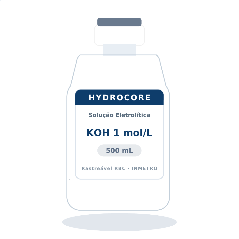 Solução Eletrolítica KOH 1 mol/L — recarga do eletrodo Hg/HgO (HCR04OM) — 500 mL
