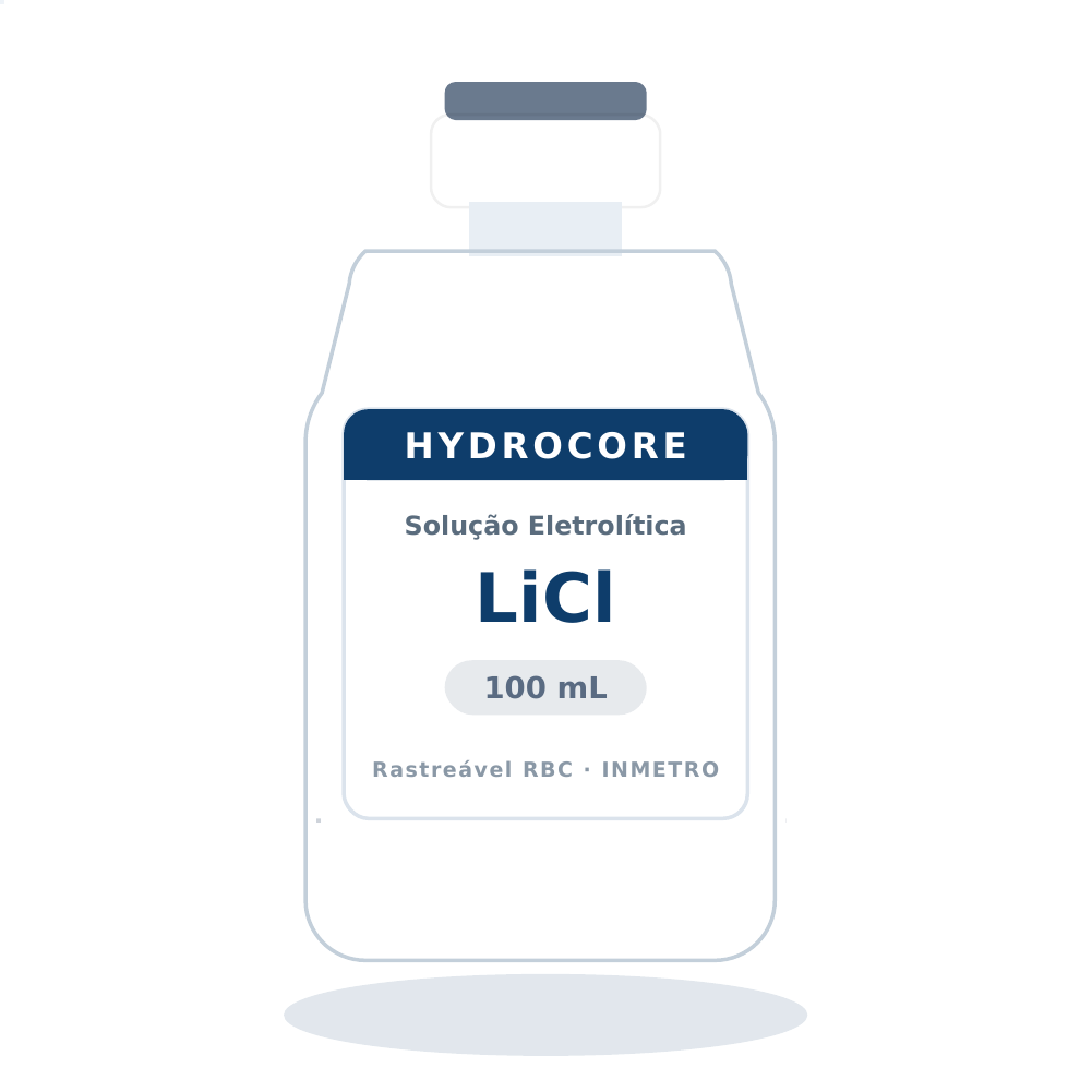 Solução Eletrolítica LiCl (etanólico) — eletrólito não-aquoso p/ pH em etanol (HC400E) — 100 mL