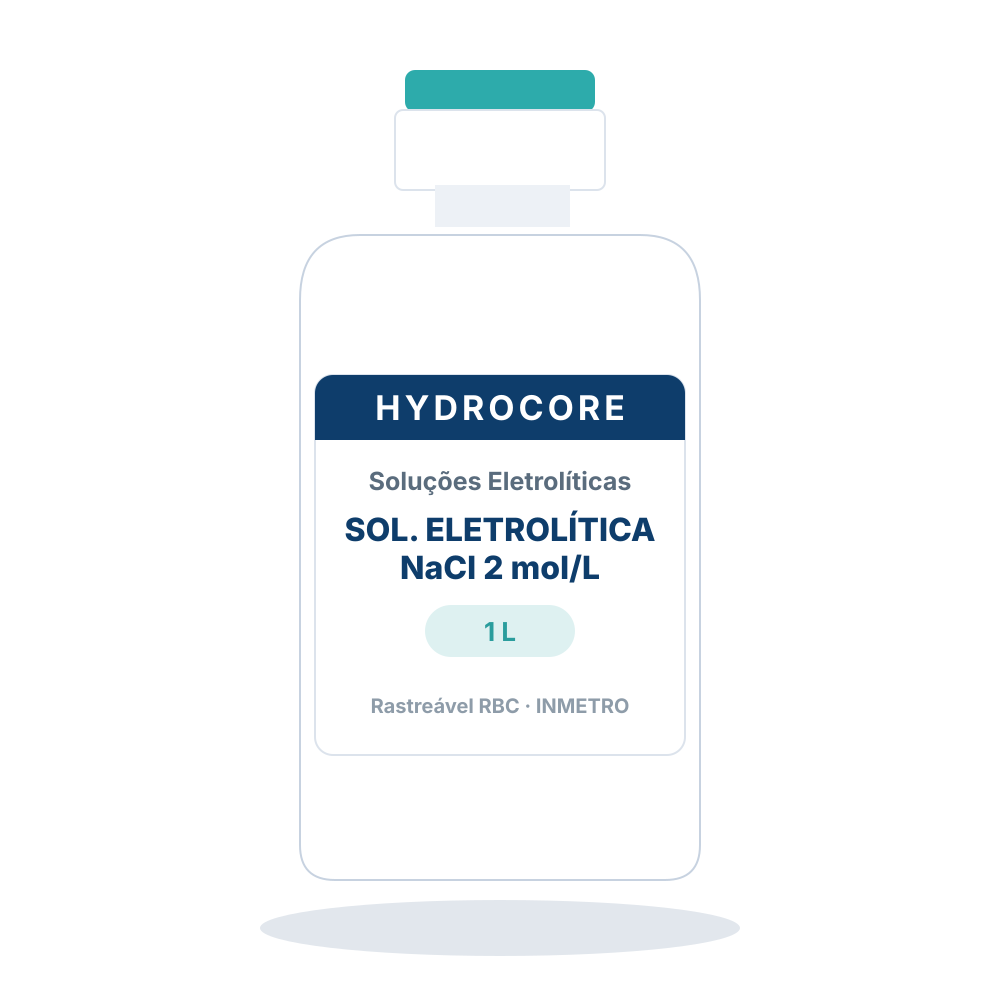 Solução Eletrolítica NaCl 2 mol/L, eletrólito de referência