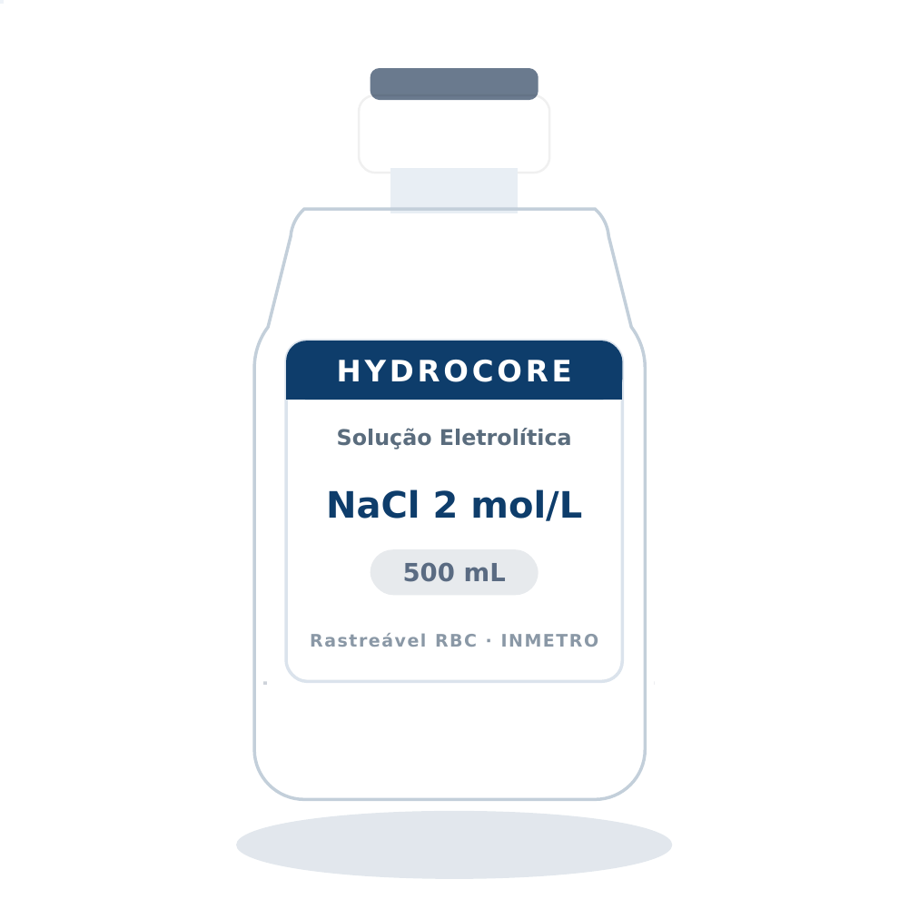 Solução Eletrolítica NaCl 2 mol/L — eletrólito de referência — 500 mL