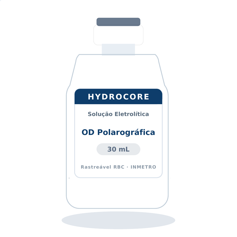 Solução Eletrolítica sonda polarográfica de OD — eletrólito p/ sonda polarográfica de oxigênio dissolvido — 30 mL