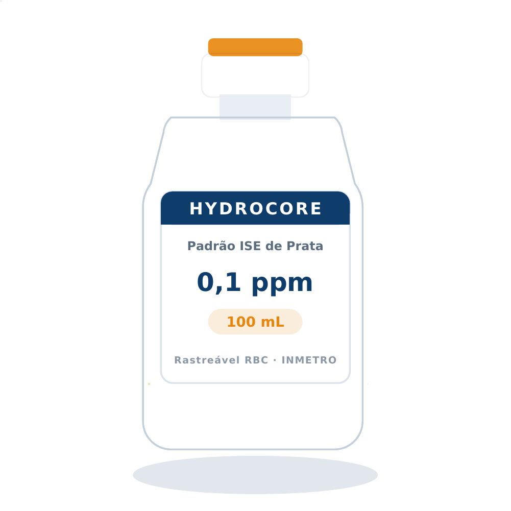 Solução Padrão de Prata 0,1 ppm para ISE — 100 mL