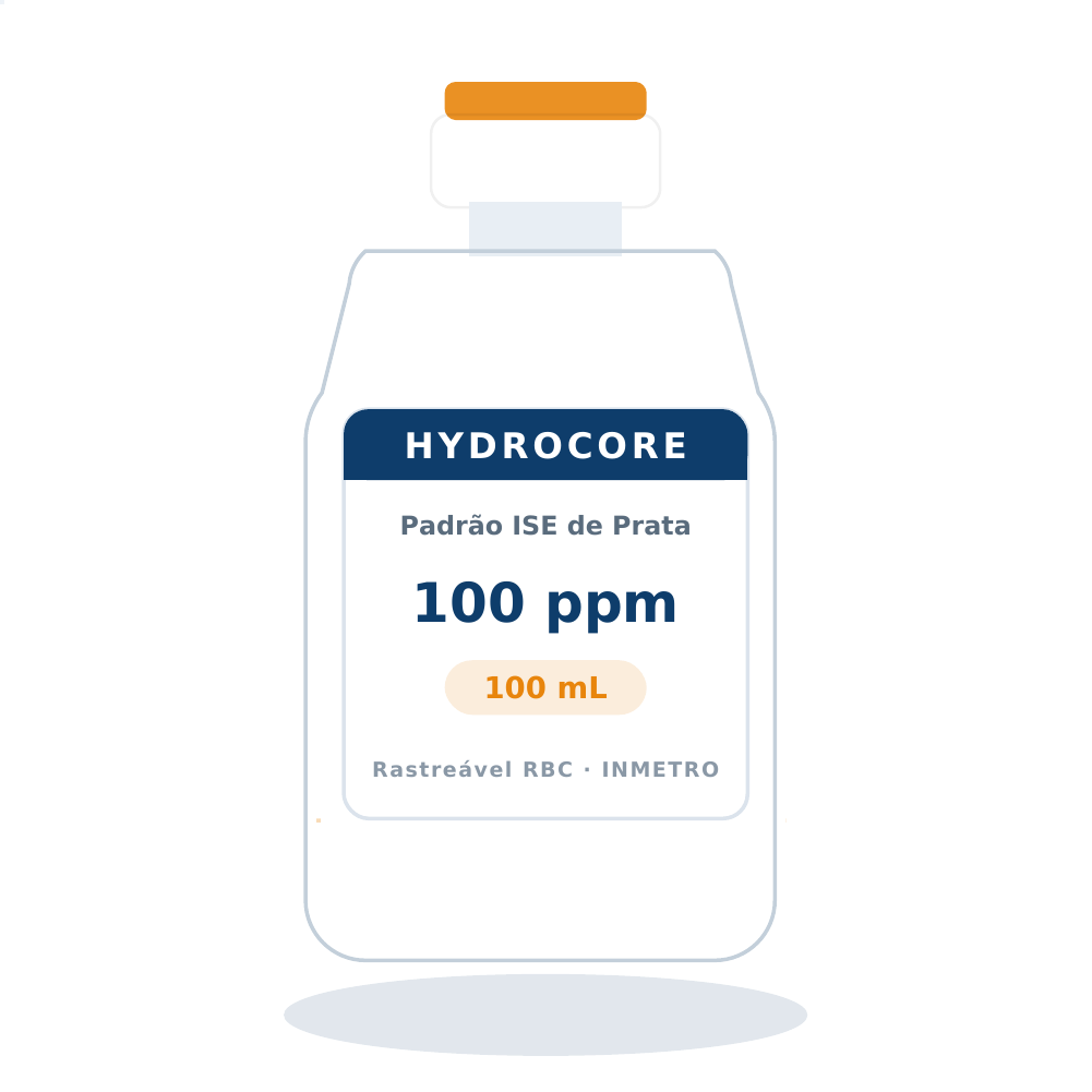 Solução Padrão de Prata 100 ppm para ISE — 100 mL