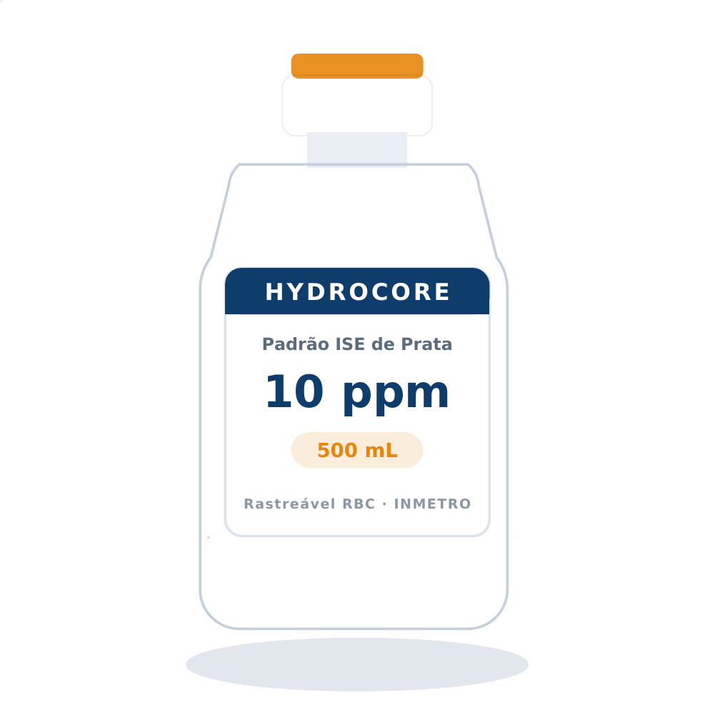 Solução Padrão de Prata 10 ppm para ISE — 500 mL