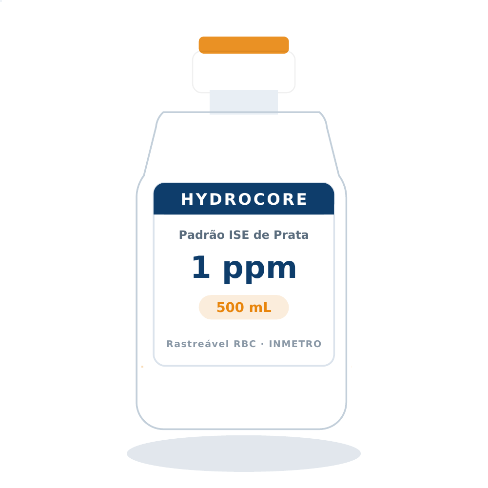 Solução Padrão de Prata 1 ppm para ISE — 500 mL