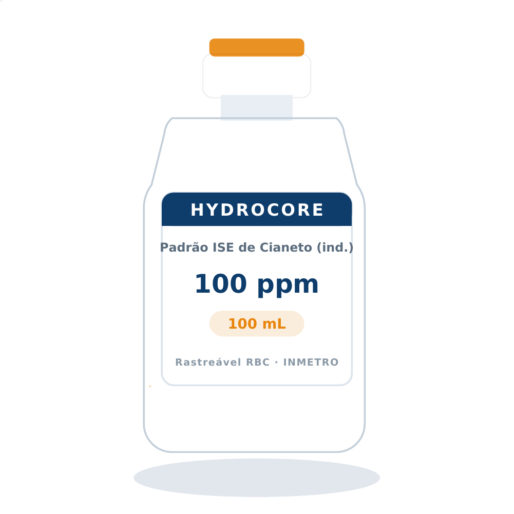 Solução Padrão para Cianeto — determinação indireta via iodeto 100 ppm — 100 mL
