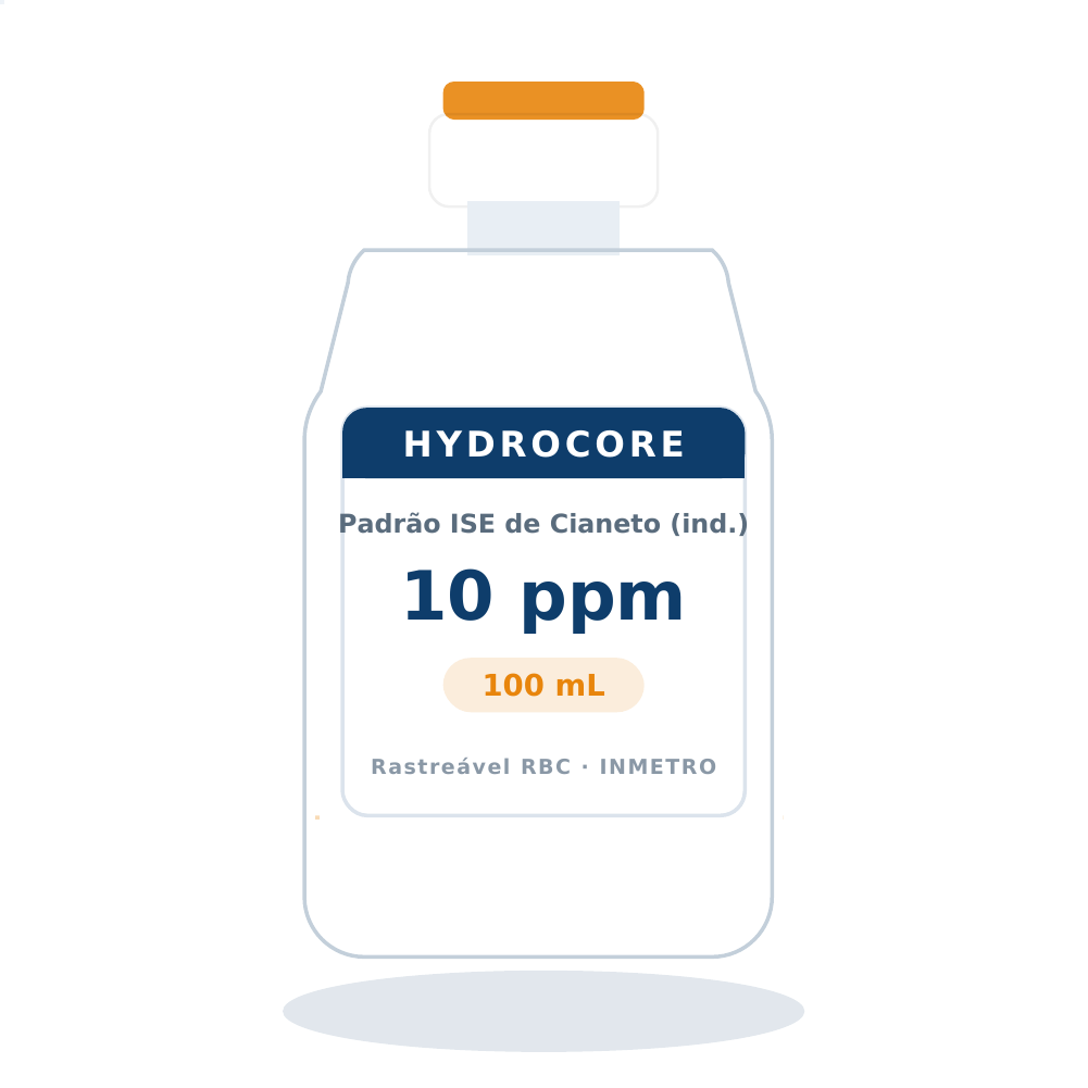 Solução Padrão para Cianeto — determinação indireta via iodeto 10 ppm — 100 mL