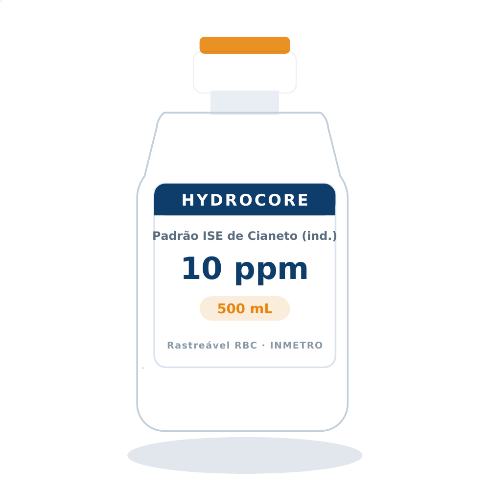 Solução Padrão para Cianeto — determinação indireta via iodeto 10 ppm — 500 mL
