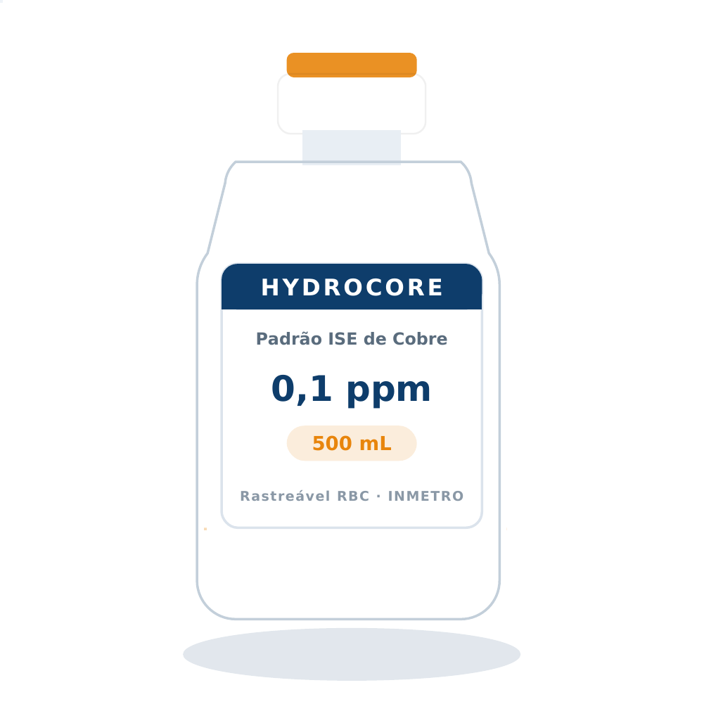 Solução Padrão de Cobre 0,1 ppm para ISE — 500 mL