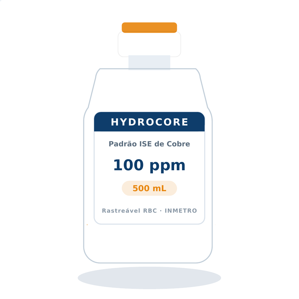 Solução Padrão de Cobre 100 ppm para ISE — 500 mL
