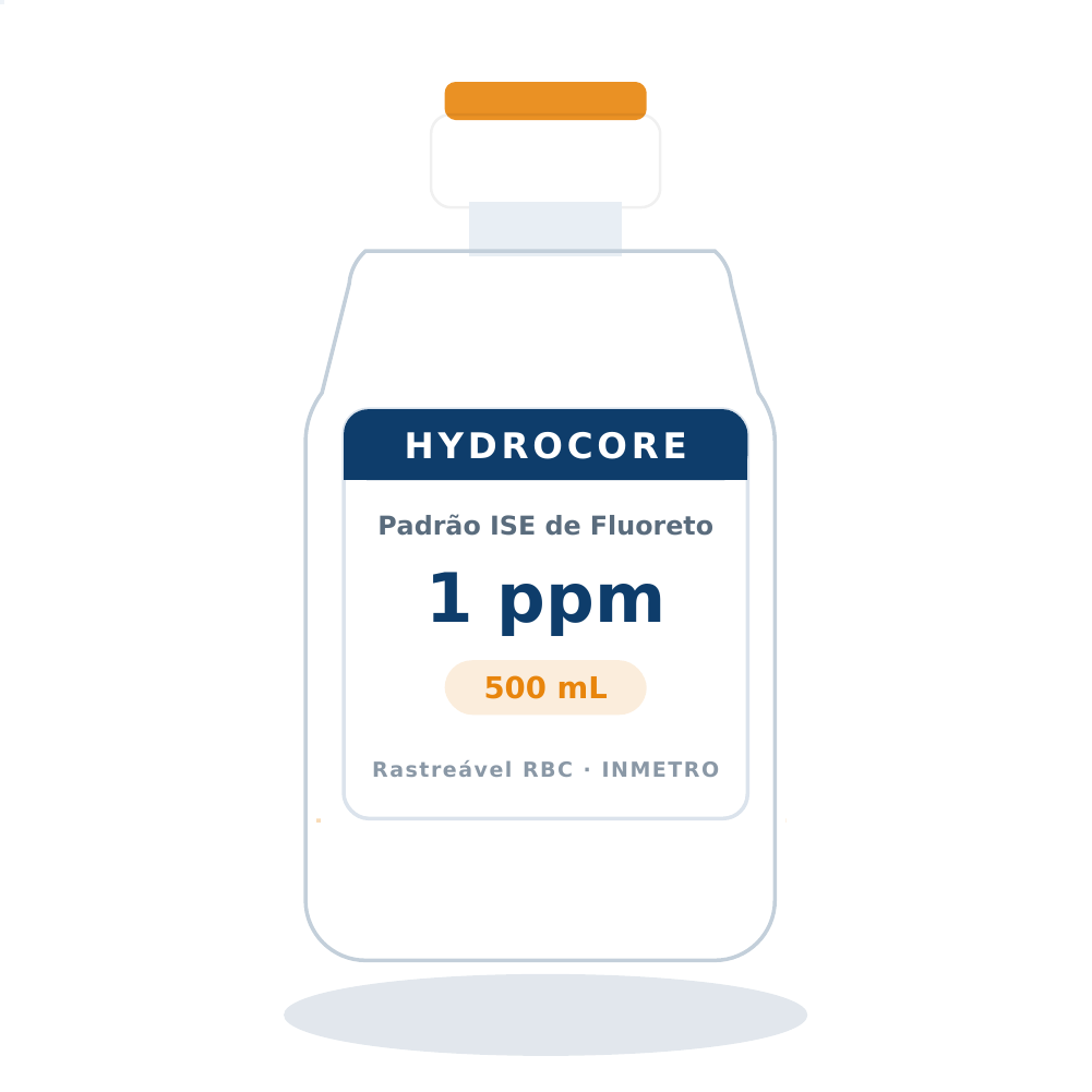 Solução Padrão de Fluoreto 1 ppm para ISE (com TISAB III) — 500 mL