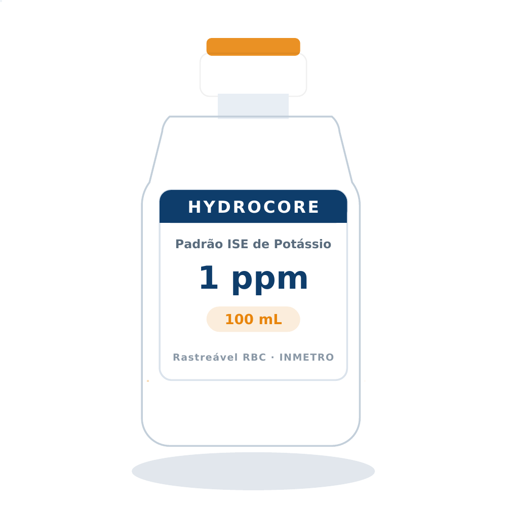 Solução Padrão de Potássio 1 ppm para ISE — 100 mL