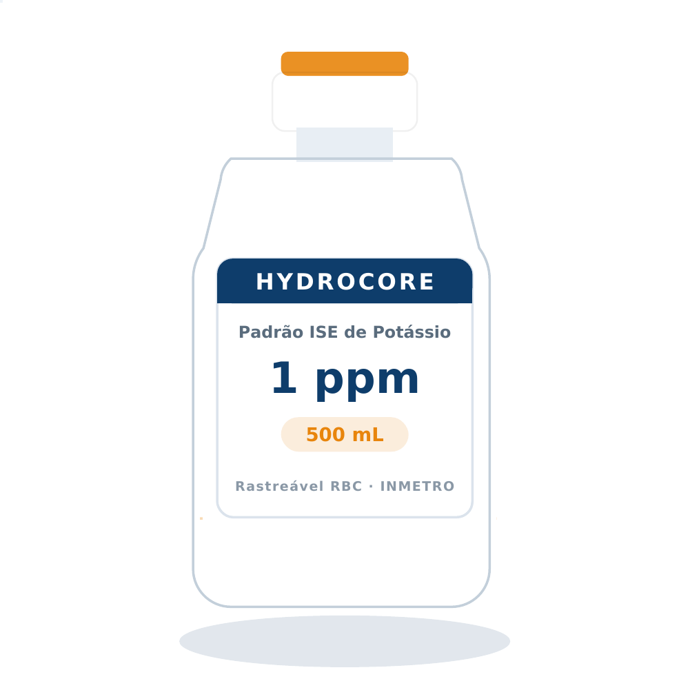Solução Padrão de Potássio 1 ppm para ISE — 500 mL