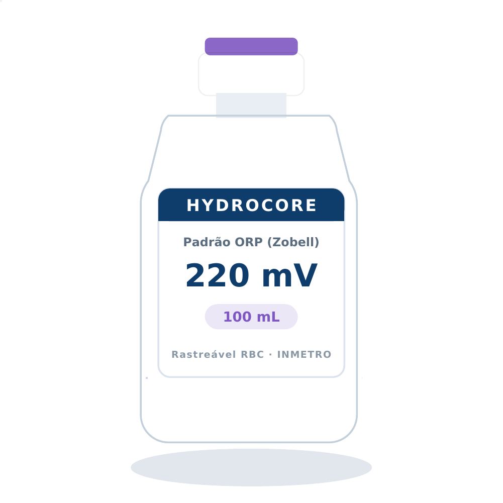 Solução Padrão de ORP/Redox 220 mV a 25 ºC — 100 mL