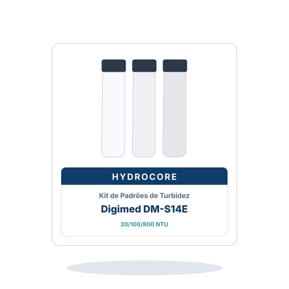 Kit de Padrões de Turbidez para Digimed DM-S14E, 3 cubetas (20/100/800 NTU)