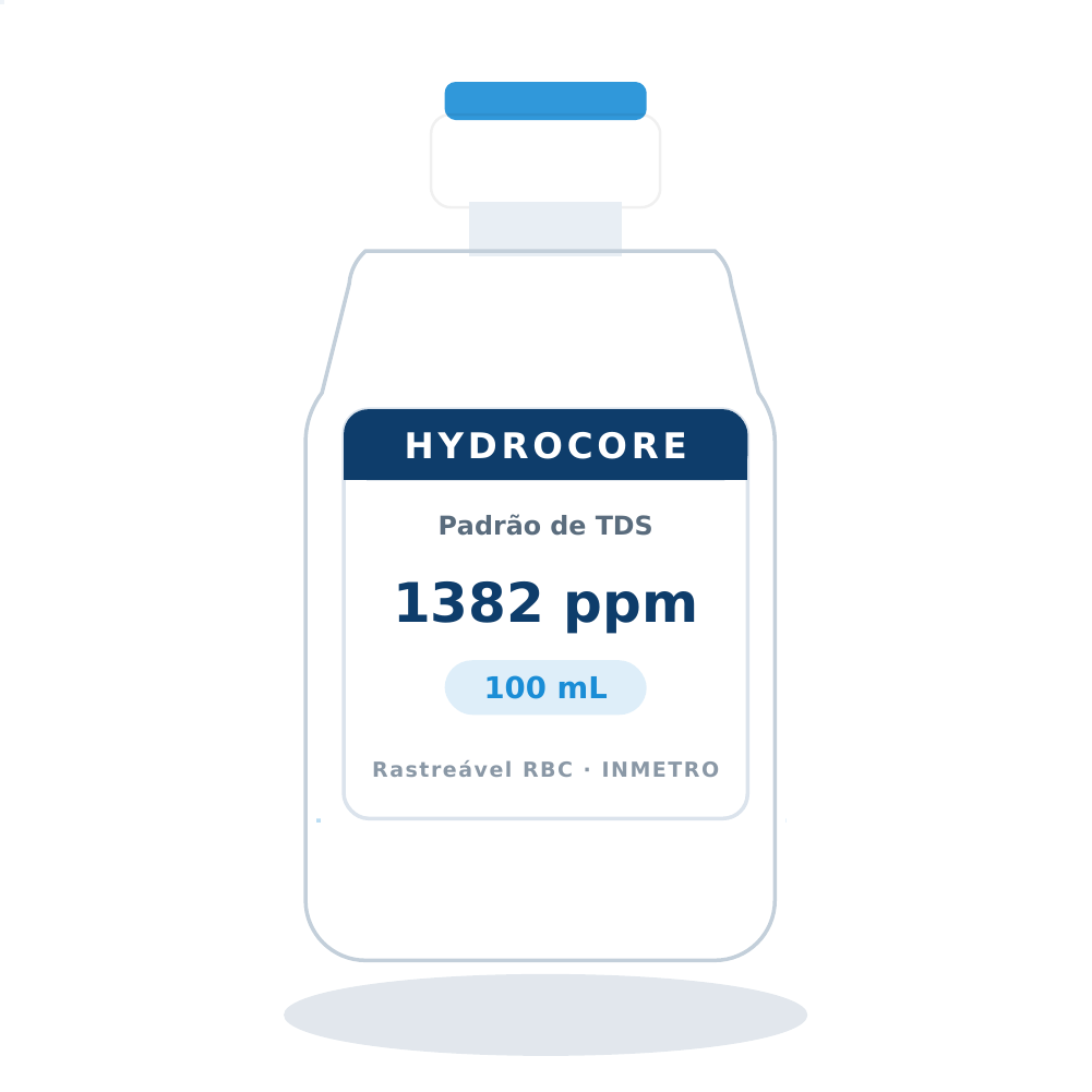 Solução Padrão de TDS 1382 ppm a 25 ºC — 100 mL